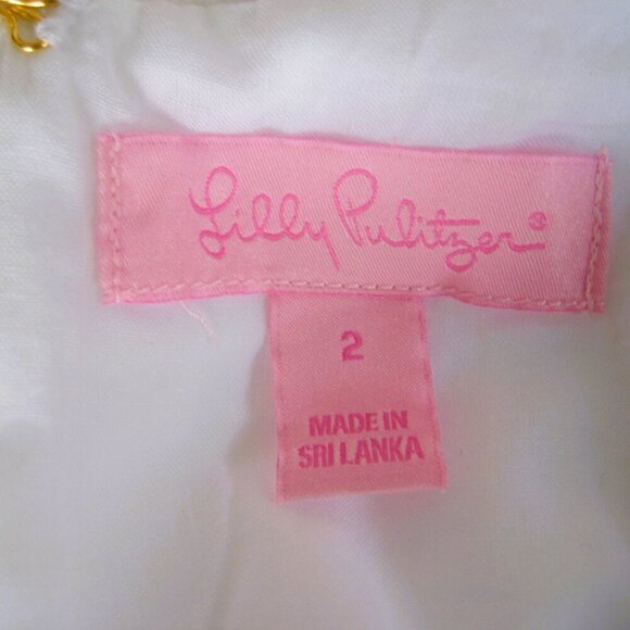 Lilly Pulitzer Floral Eyelet Embroidered Sleeveless White Annabelle Dress Size 2 - Picture 5 of 5